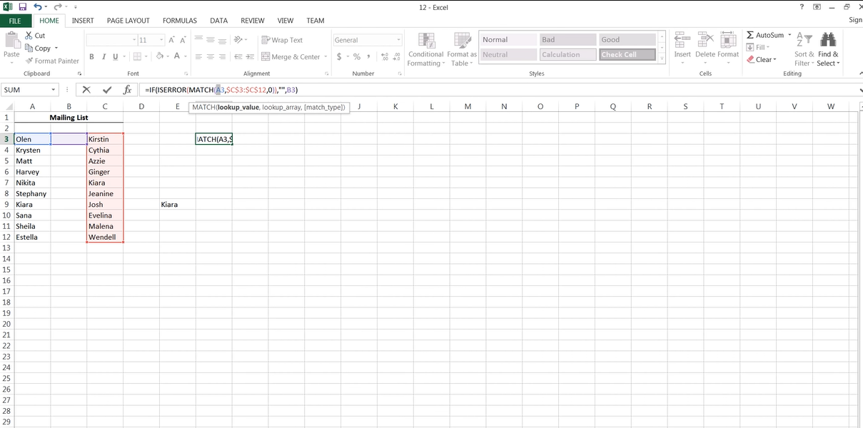 Compare and Match Columns in Excel: A Comprehensive Guide