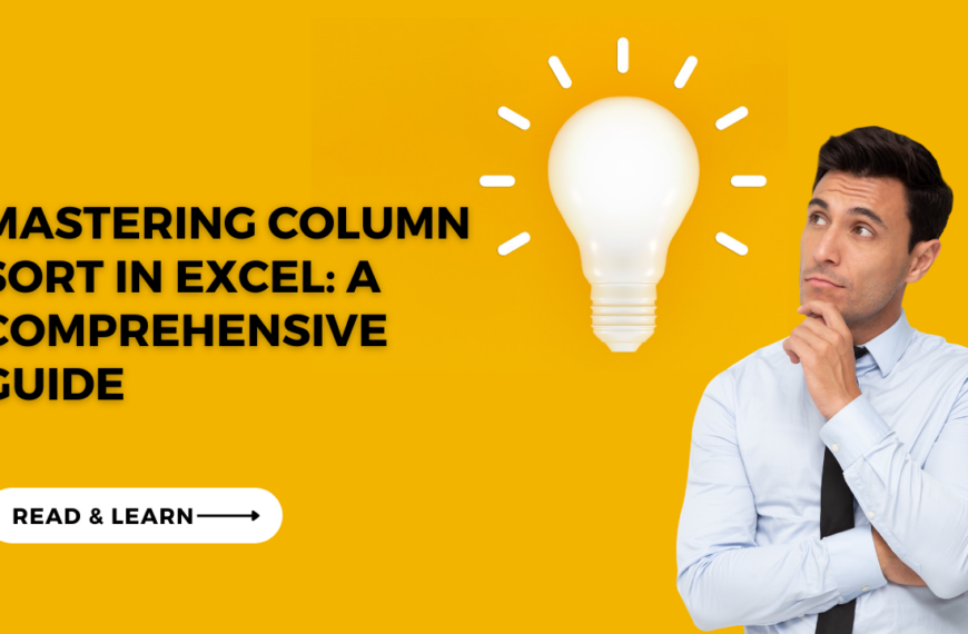 Column sort in Excel