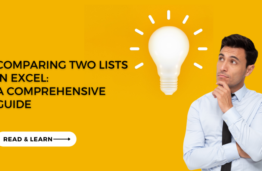 Comparing Two Lists in Excel