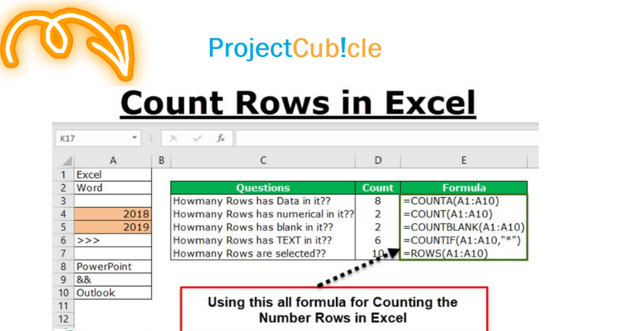 Count Of Rows In Excel