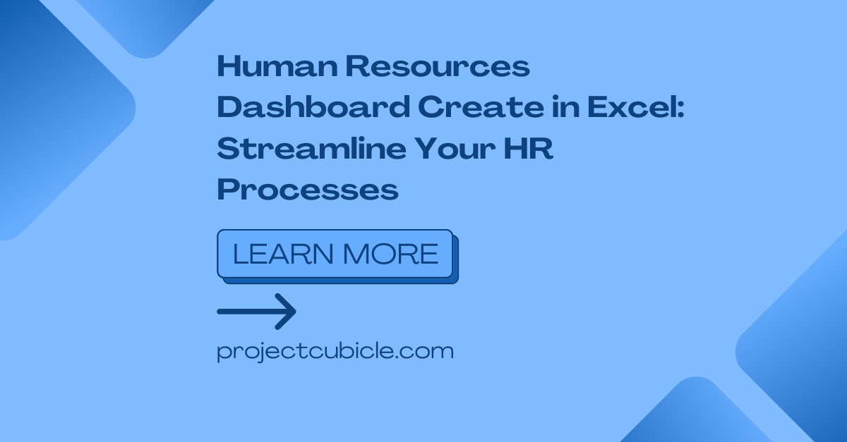 Human Resources Dashboard Create In Excel: Streamline Your Hr Processes