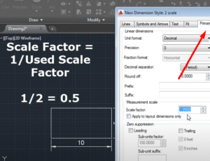 How to scale an object in Autocad Step 3: Scale Factor