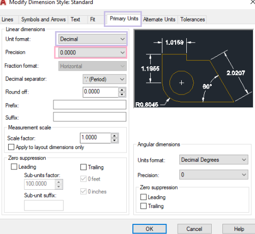Dimension style in AutoCAD