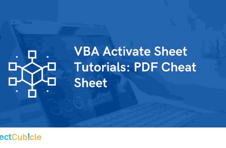 VBA Activate Sheet Tutorials: PDF Cheat Sheet
