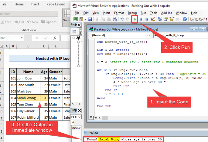 VBA Break For Loop