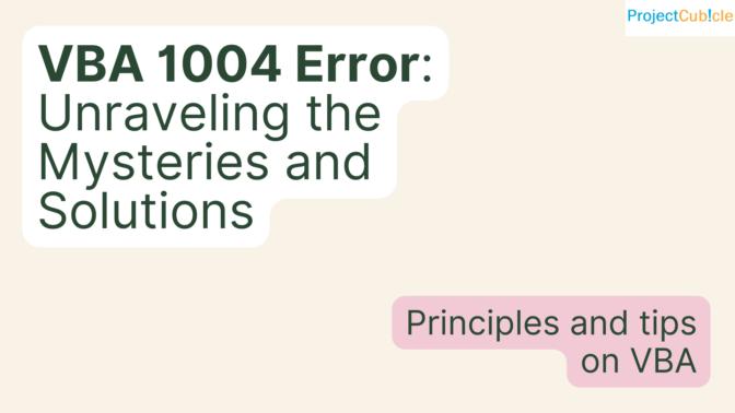 Vba 1004 Error: Unraveling The Mysteries And Solutions