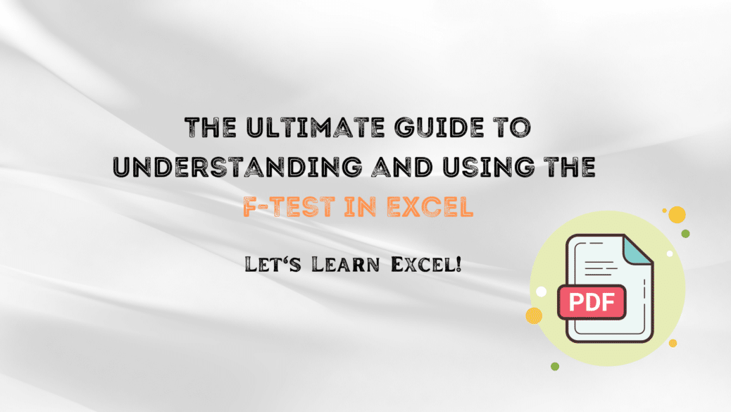 F-Test in Excel