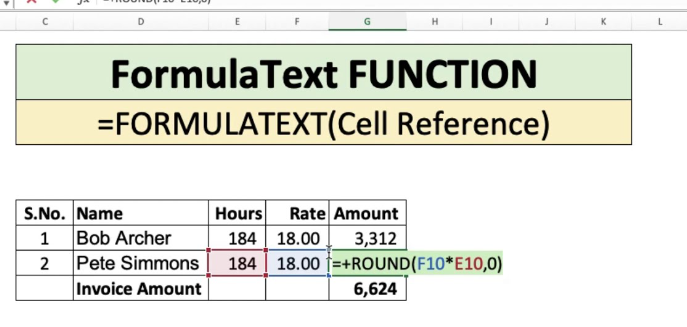 How To Use Formulatext In Excel