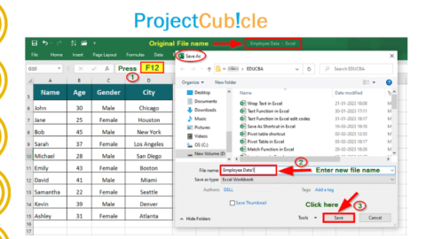 Save As Shortcut in Excel