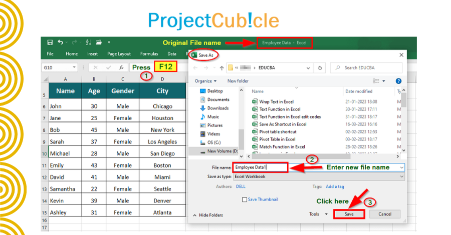 Save As Shortcut in Excel