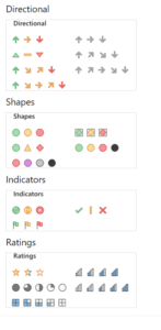 Icon Sets in Excel