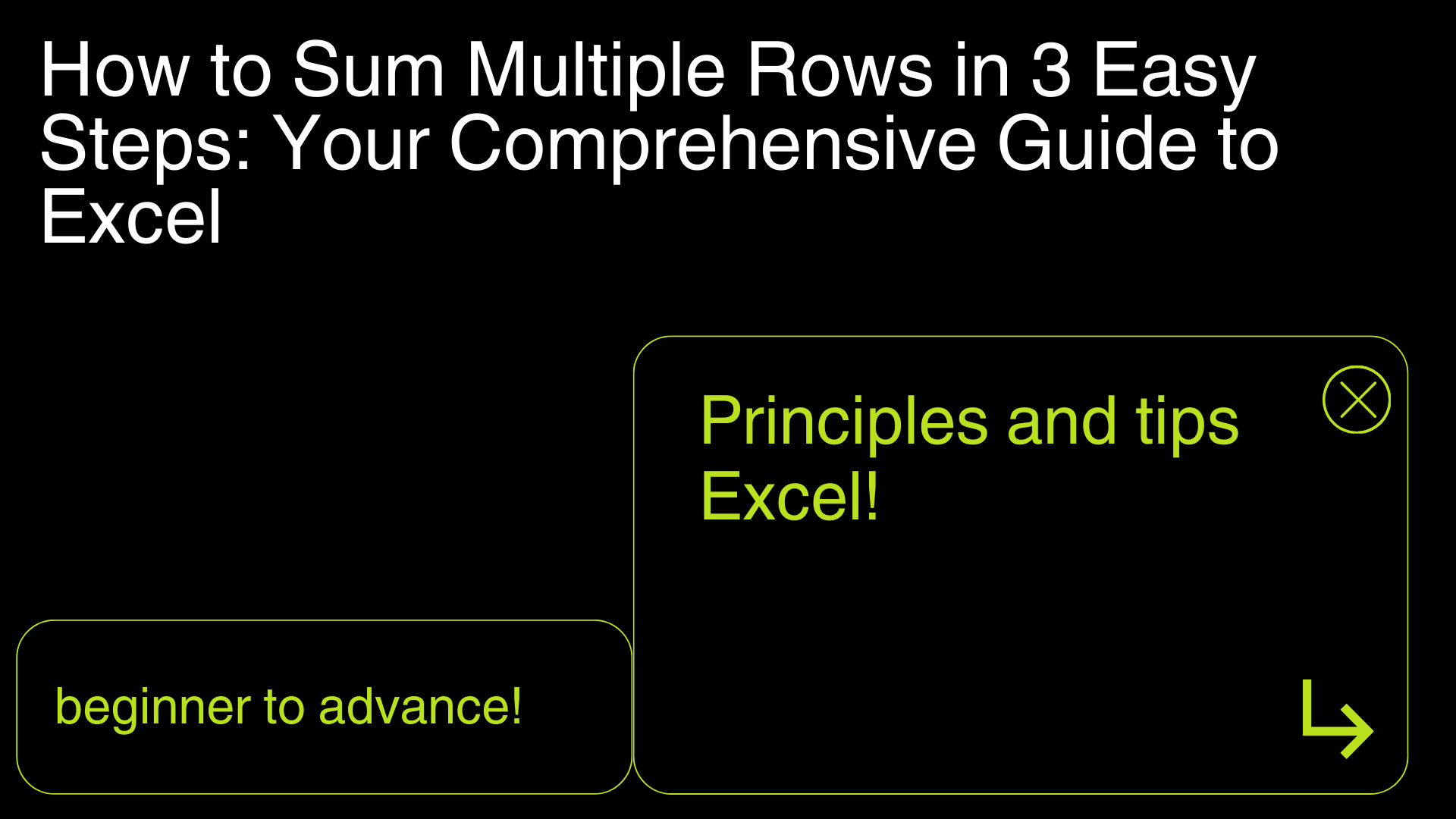 How to Sum Multiple Rows in 3 Easy Steps: Your Comprehensive Guide to Excel