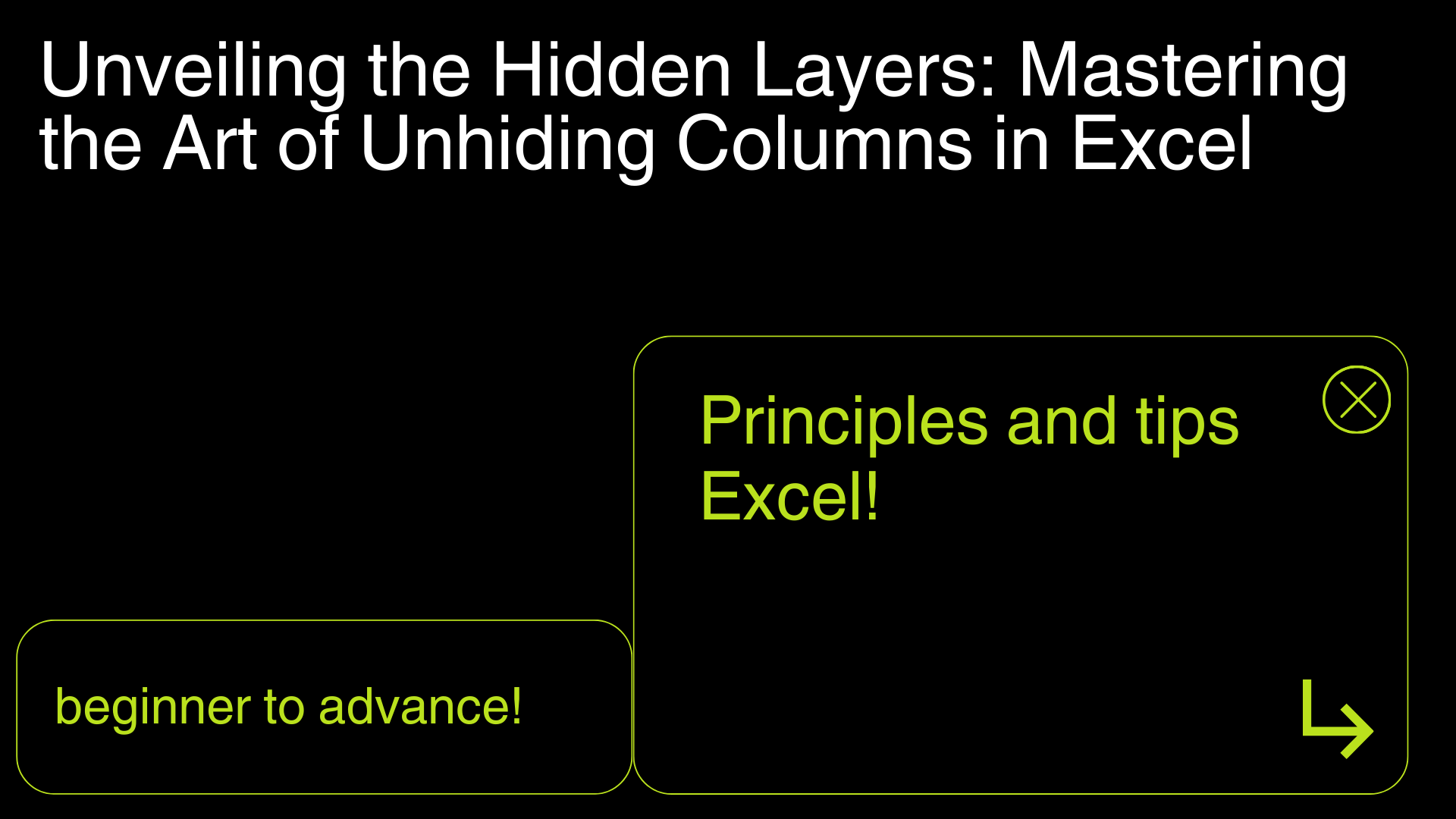 Unveiling The Hidden Layers: Mastering The Art Of Unhiding Columns In Excel