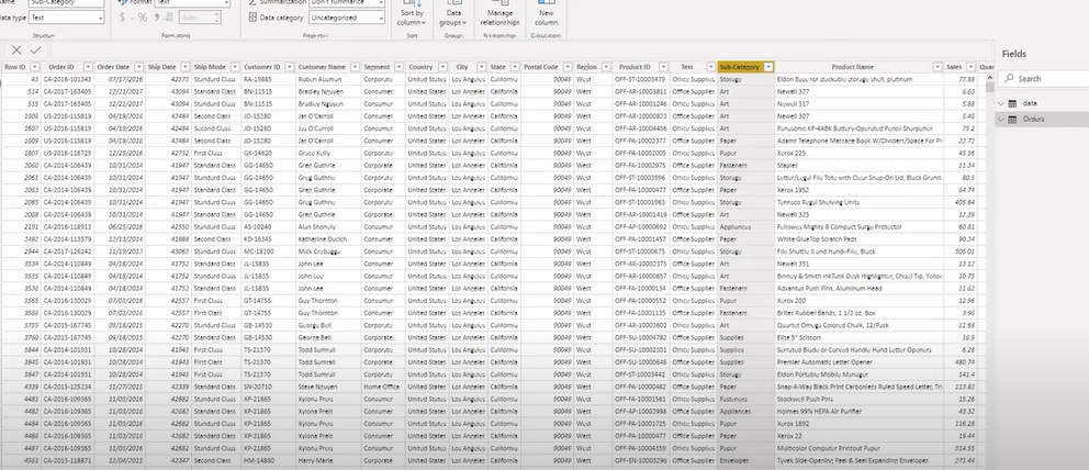 VLOOKUP Power BI Tutorial Step 1