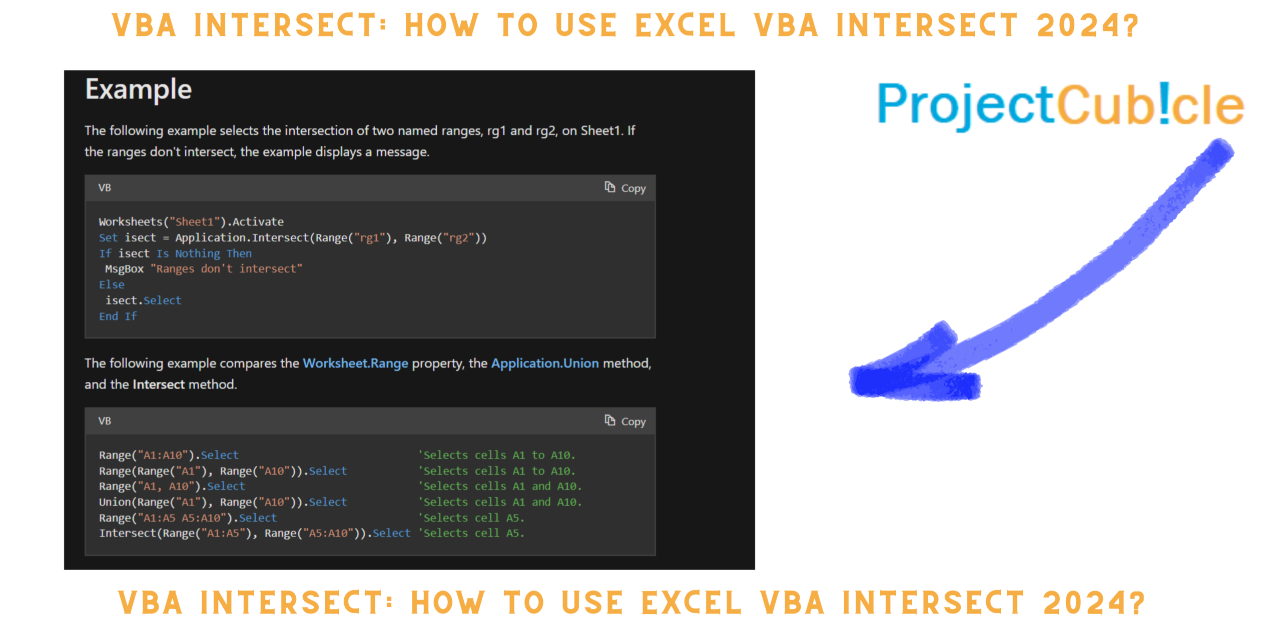 VBA Intersect How to Use Excel VBA Intersect 2024